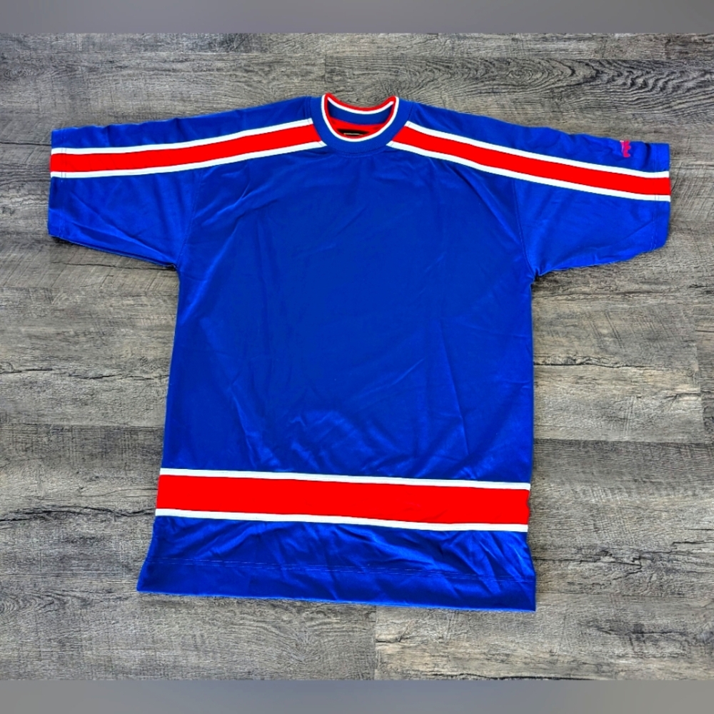 Vintage Rival NHL Red White Blue Blank Embroidered Hockey Jersey Men's Large